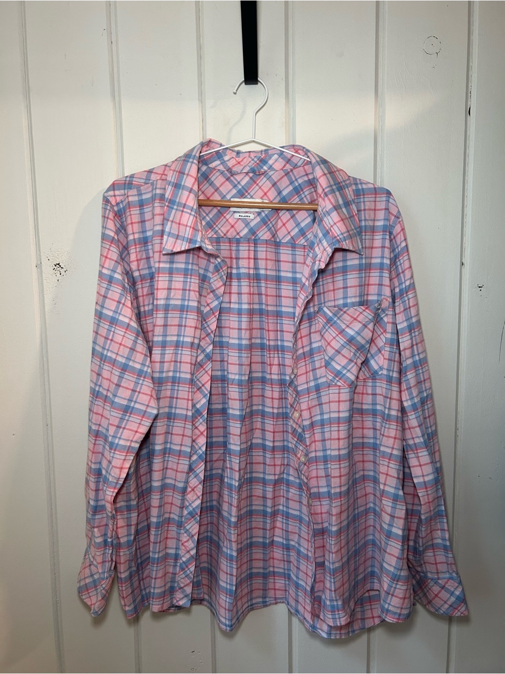 Vineyard Vines Pink and Blue Plaid Flannel Button-Down Shirt - Picture 4 of 6